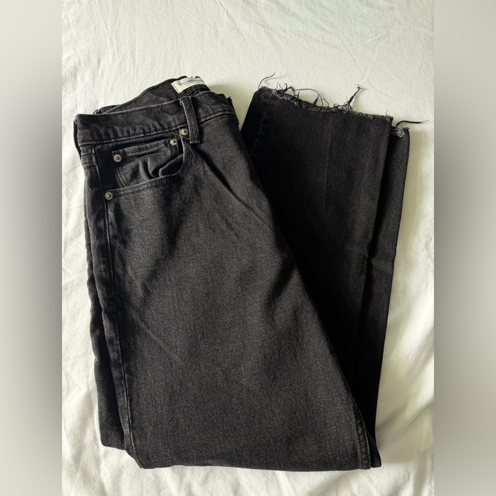 Abercrombie & Fitch Dark Gray/Black High Rise Jeans